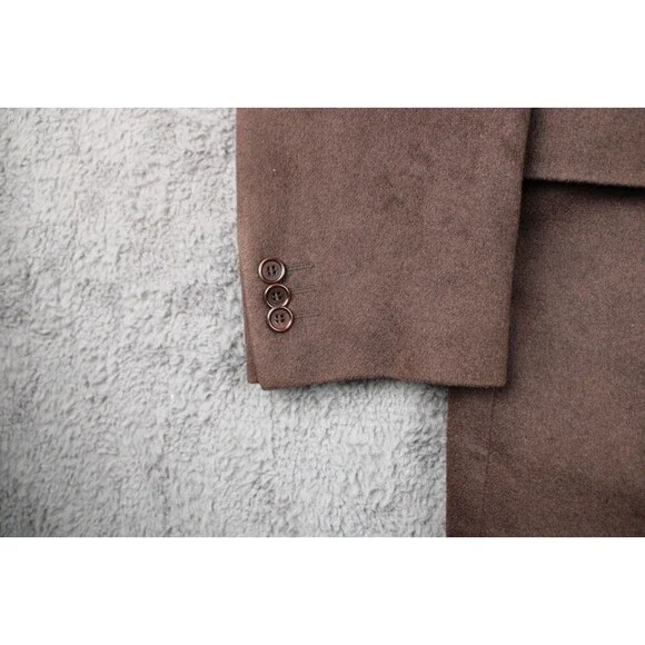 Louis Dell Olio Brown 100% Italian Cashmere Coat Blazer Jacket Mens Size 42R